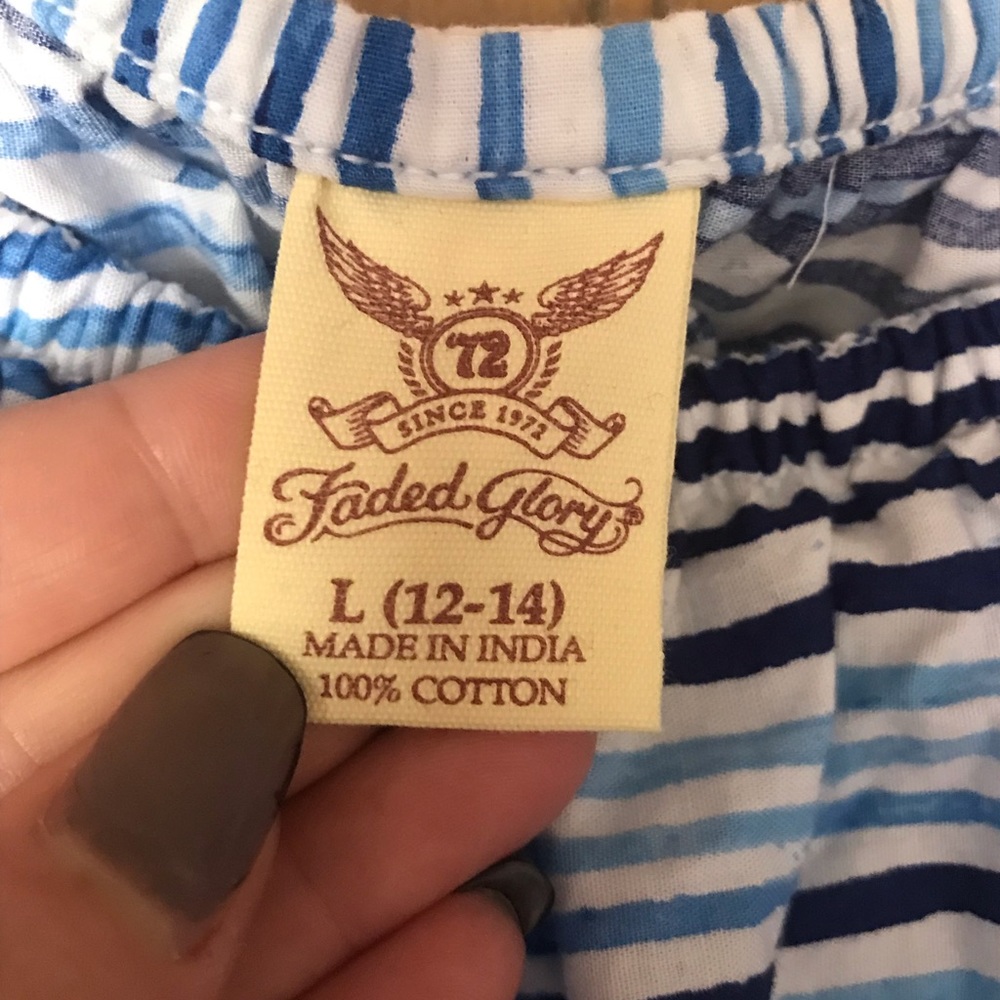 Faded Glory Blue and White Striped Dress - Picture 3 of 5